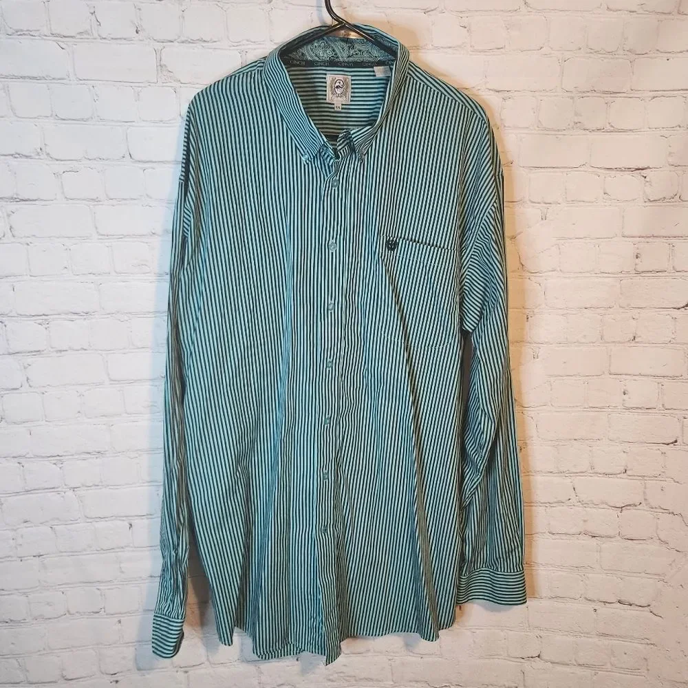 Men's Cinch longsleeve button-down shirt, size XXL